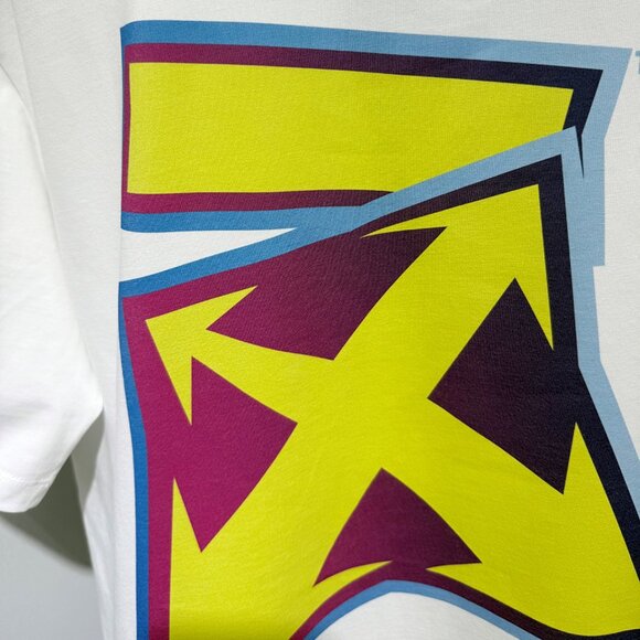 Off-White Colorful Arrow Graphic Print White T-Shirt - Picture 5 of 6